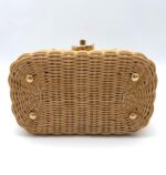 Braided Rattan Vanity Case Beige GHW - Image 7