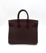 Birkin 25 Togo Rouge Sellier Matte Alligator Touch Permabrass - Image 2