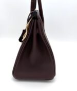 Birkin 25 Togo Rouge Sellier Matte Alligator Touch Permabrass - Image 5