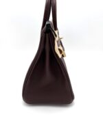 Birkin 25 Togo Rouge Sellier Matte Alligator Touch Permabrass - Image 4