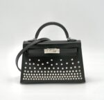 Kelly 20 Clouté Box Leather Black PHW