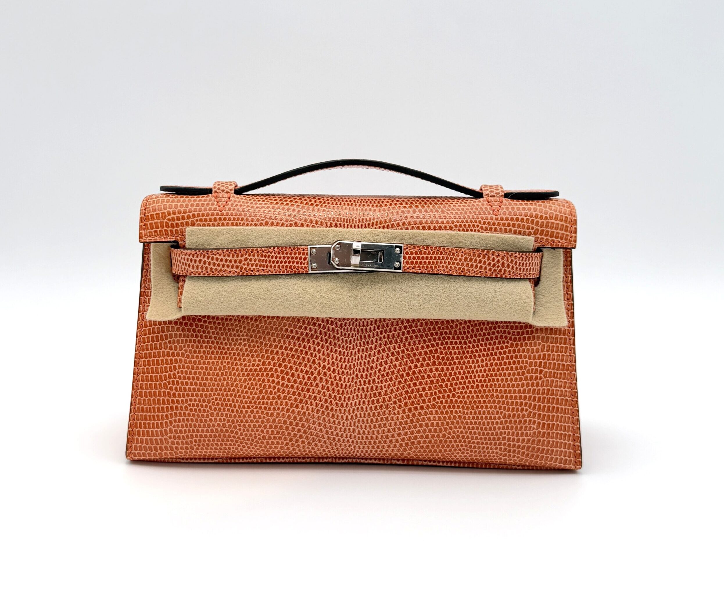 HB00270_01 Kelly Pochette Niloticus Lizard Rosy PHW - Image 1