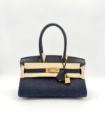 Shoulder Birkin Light 29 Swift Black & Denim GHW