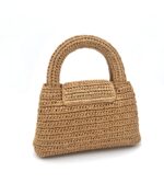 Nano Kelly Shopping Bag Raffia Beige - Image 3
