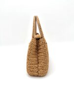 Nano Kelly Shopping Bag Raffia Beige - Image 4