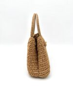 Nano Kelly Shopping Bag Raffia Beige - Image 5