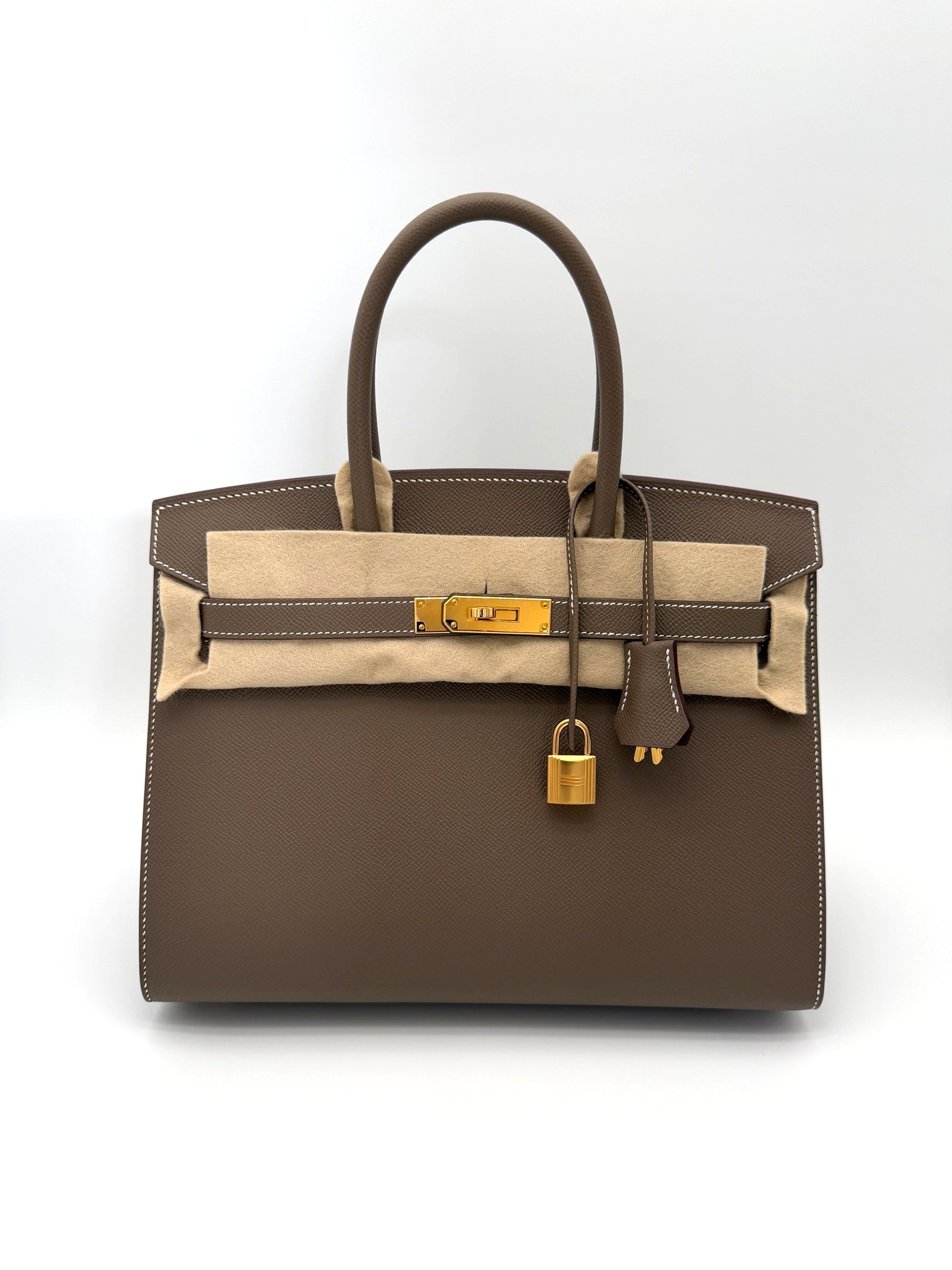 HB00273_01 Birkin 30 Epsom Sellier Etoupe GHW - Image 1