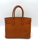 Birkin 30 Retourne Ostrich Cognac GHW - Image 2