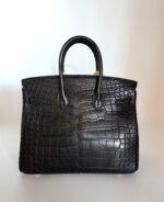 Birkin 25 Retourne Matte Alligator Noir GHW - Image 2