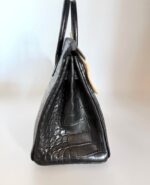 Birkin 25 Retourne Matte Alligator Noir GHW - Image 5