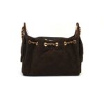 Mini 25 Handbag Suede Dark Brown GHW - Image 2