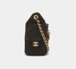 Mini 25 Handbag Suede Dark Brown GHW - Image 5