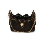 Mini 25 Handbag Suede Dark Brown GHW - Image 3