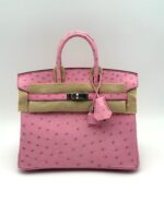 Birkin 25 Retourne Ostrich Bubblegum PHW