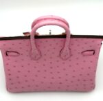 Birkin 25 Retourne Ostrich Bubblegum PHW - Image 5