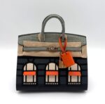 Birkin 20 Faubourg "Rainy Days" Sellier Gris Misty / Gris Ciment Matte Alligator Permabrass