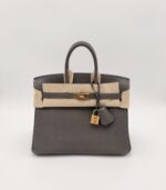 Birkin 25 Togo Retourne Etain GHW