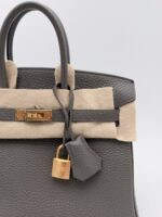 Birkin 25 Togo Retourne Etain GHW - Image 3