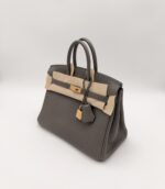 Birkin 25 Togo Retourne Etain GHW - Image 4