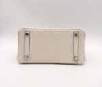 Birkin 25 Chevre Retourne Nata / Rose Sakura Stitching PHW - Image 7