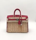 Picnic Birkin 25 Swift Framboise & Osier Wicker Limited Edition PHW