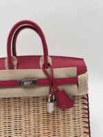 Picnic Birkin 25 Swift Framboise & Osier Wicker Limited Edition PHW - Image 4