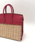 Picnic Birkin 25 Swift Framboise & Osier Wicker Limited Edition PHW - Image 7
