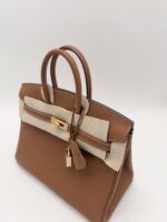 Birkin 25 Togo Retourne Gold GHW - Image 3