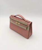 Kelly Pochette Ostrich Terre Cuite GHW - Image 3